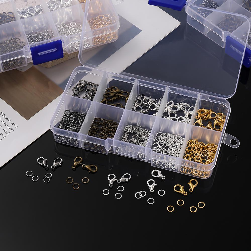 475pcs/Lots Alloy Lobster Clasps Open Jump Ring Connector for DIY Bracelet Necklace Keychains Jewelry Making Supplies