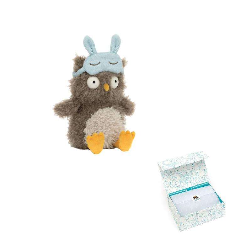 Jellycat Bird Series Audrey Hootsoftly Audrey Owl Cute Shape Brown Doll Plush Doll Sitting 20cm High