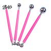 Fondant Decorating Tools 4Pcs Polymer Clay Shaping Tool Set, Sculpting Stick with Stainless Steel Ball, 4 Size DIY Pottery Modeling