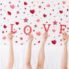 Valentine Star Heart PVC Matte Stickers For Living Room Bedroom Wall Decoration Waterproof And Backing