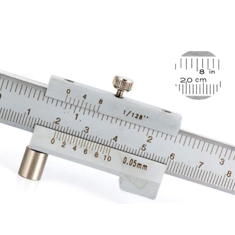 Metal Verniers Calipers 8in 200mm Stainless Steel with Engraveds Scale for Scribing Iron Wood and Other Surfaces