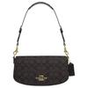 Andrea 24 Klassische Monogramm Abnehmbarer Schultergurt PVC Leder Tragetasche Schultertasche Mittel Damen Taschen Walnuss Schwarz CV973-IMXAQ