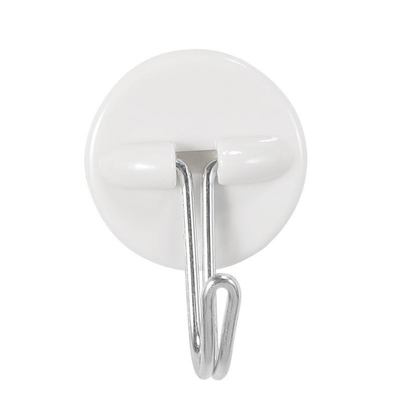 Compact Sticky Plastic Hook Rounded Design Bathroom Kitchen Storage Decoration