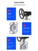 Stainless Steel Worm Gear PTFE Butterfly Valve with Double Flange and Manual Handle D371F-10P