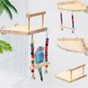 Color Beads Wear resistant Parrot Climbing Rack Bird Chew Toy Parrot Perch Stand Bird Swing Toy