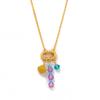 INS style handmade DIY multi pendant necklace, neckchain, pearl heart jewelry, gold-plated and color preserving