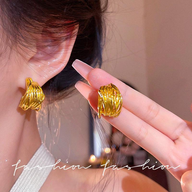 S925 Silver Needle Statement Hoop Earrings - Elegant, Versatile, Lightweight, Simple Luxury for Women