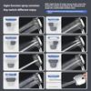 8 Modes Turbo Pressurized Shower Head 12cm Large Panel Water Saving Showerheads Explosion-proof Thickened ABS Filter Shower Head