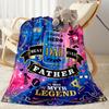 Love Letter To Dad Flannel Blanket-Soft and Suitable for Sofas,Beds,Offices,Travel,All Seasons,Great Gift for Holidays and Birthdays.