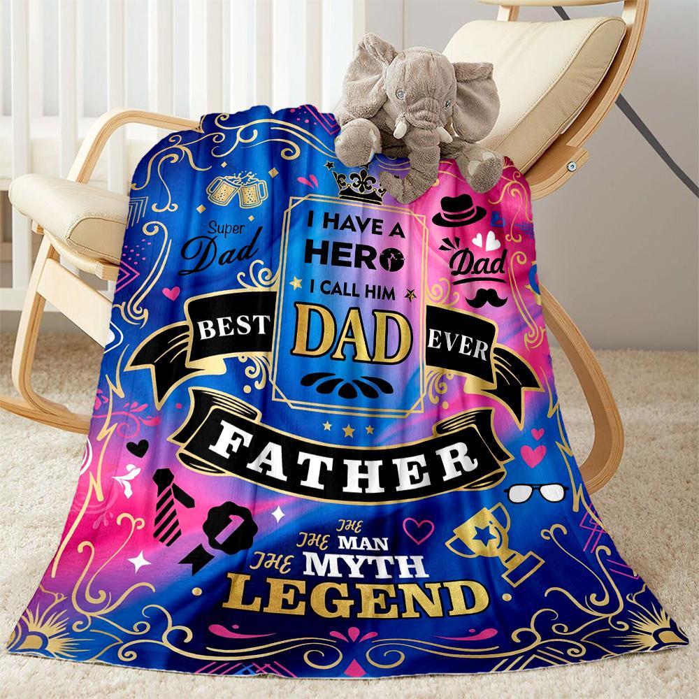 Love Letter To Dad Flannel Blanket-Soft and Suitable for Sofas,Beds,Offices,Travel,All Seasons,Great Gift for Holidays and Birthdays.