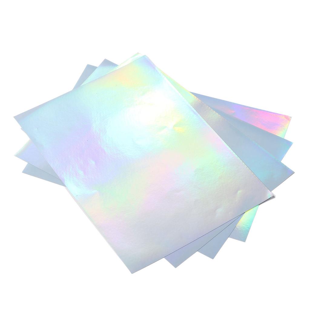 22 Sheets A4 Printable Holographic Sticker Paper Water Proof Inkjet Printer Holographic Stick Adhesive Paper