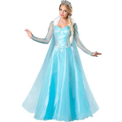 Halloween Prinzessinnenkleid Erwachsenenkostüm Frozen Elsa Elsa Prinzessin Elsa Kleid Cosplay Make-up Tanz