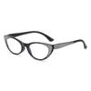 Women Men Trendy Reading Glasses Ladies Retro Ultralight Cat Eye Presbyopia Glasses Luxury Shining Diamond Far Sight Eyeglasses