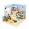 Miniature House - Blue Retro