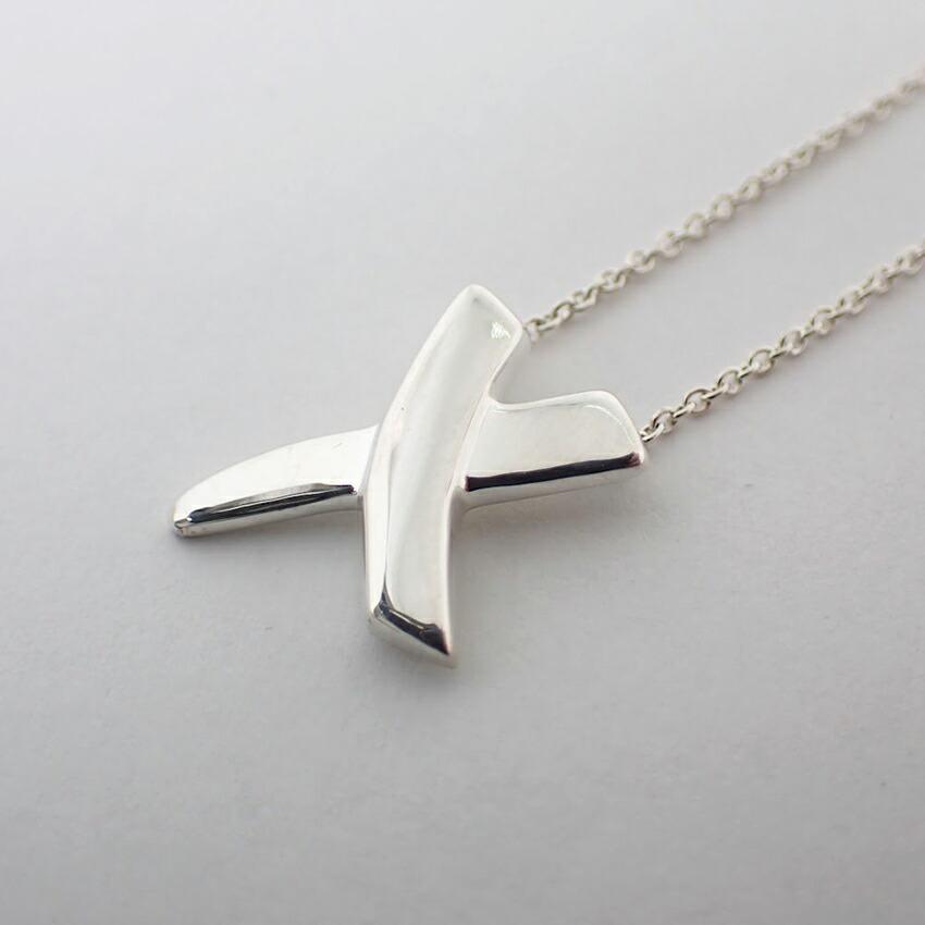 [Used] TIFFANY/Tiffany 925 Kiss Pendant/Necklace/g410-26