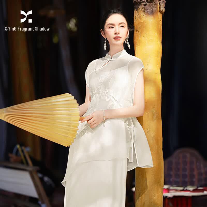 New Chinese Style Embroidered Two-Piece Dress Set