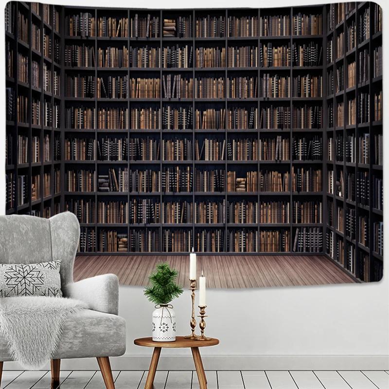 Tapestry Retro Magic Bookcase Tapestry Mysterious Library Tapestries Wall Hanging Art Throw  Bedroom Living Room Home
