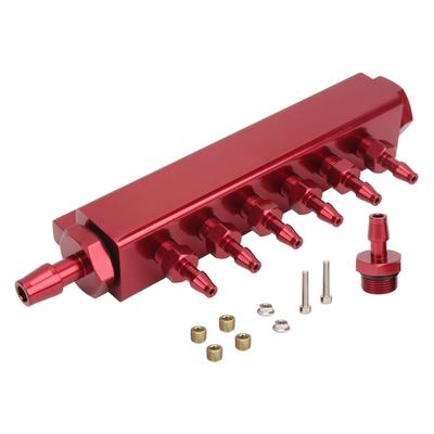 6 Port Vacuum Block Intake Manifold Kit 1 8in NPT Connector 1 2in NPT Inlet Outlet Universal for Car Truck Turbos