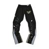 Dipartimento Galleria. Pantaloni a zampa Patchwork in Denim Unisex Jeans Casual Streetwear