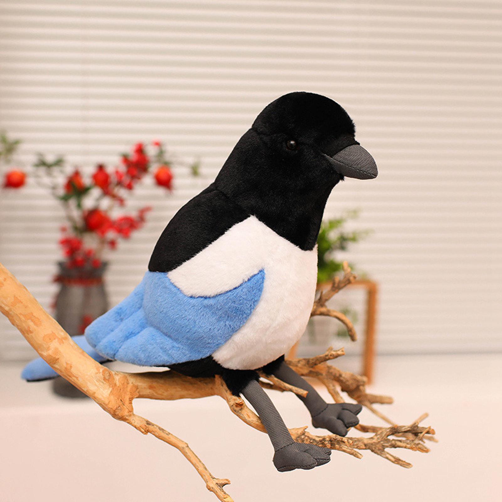 Simulation Magpie Plush Toys, Cartoon Bird Rag Doll Dolls Children Dolls One Size