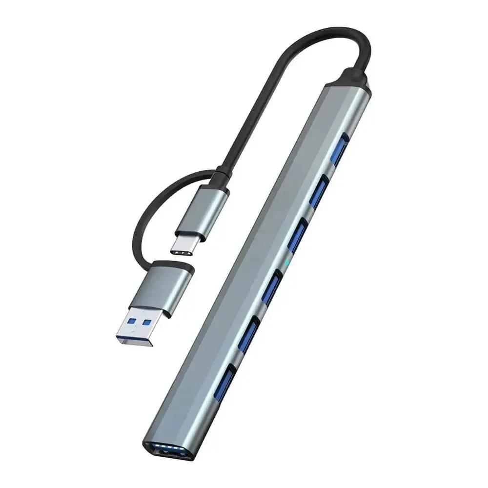 

7-в-2 USB 3.0/2.0 HUB Высокоскоростной USB-адаптер-разветвитель типа C 5 Гбит/с OTG для Macbook Ноутбук ПК Компьютерные аксессуары Многопортовый