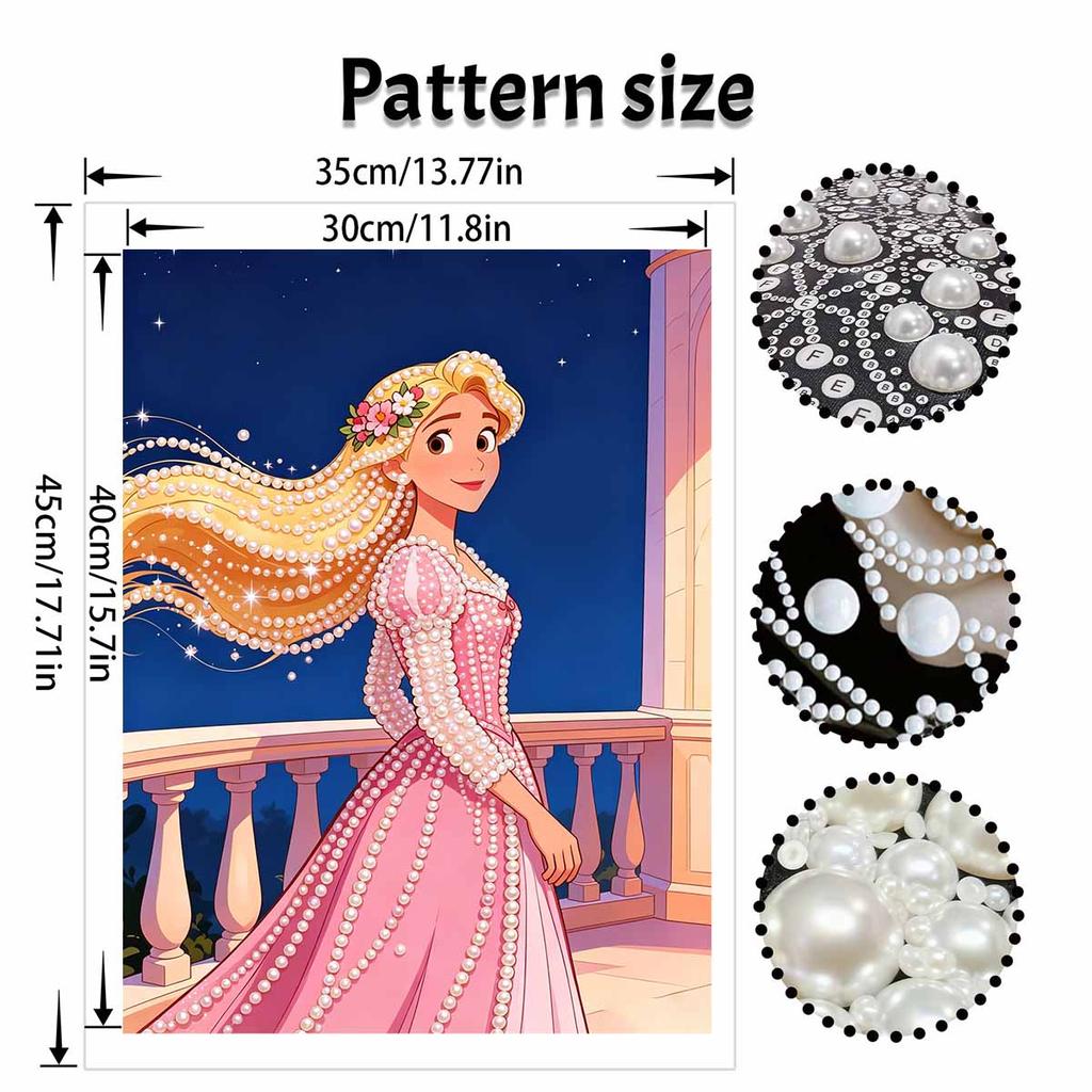 Disney Pearl Painting Princess Art Painting Wall Suitable for Home Office Decoration Handmade Gifts