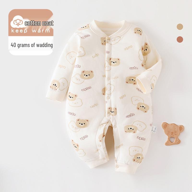 A-Class Baby Romper: Warm, Padded Spring/Autumn Cotton Jumper for Newborns Boys & Girls