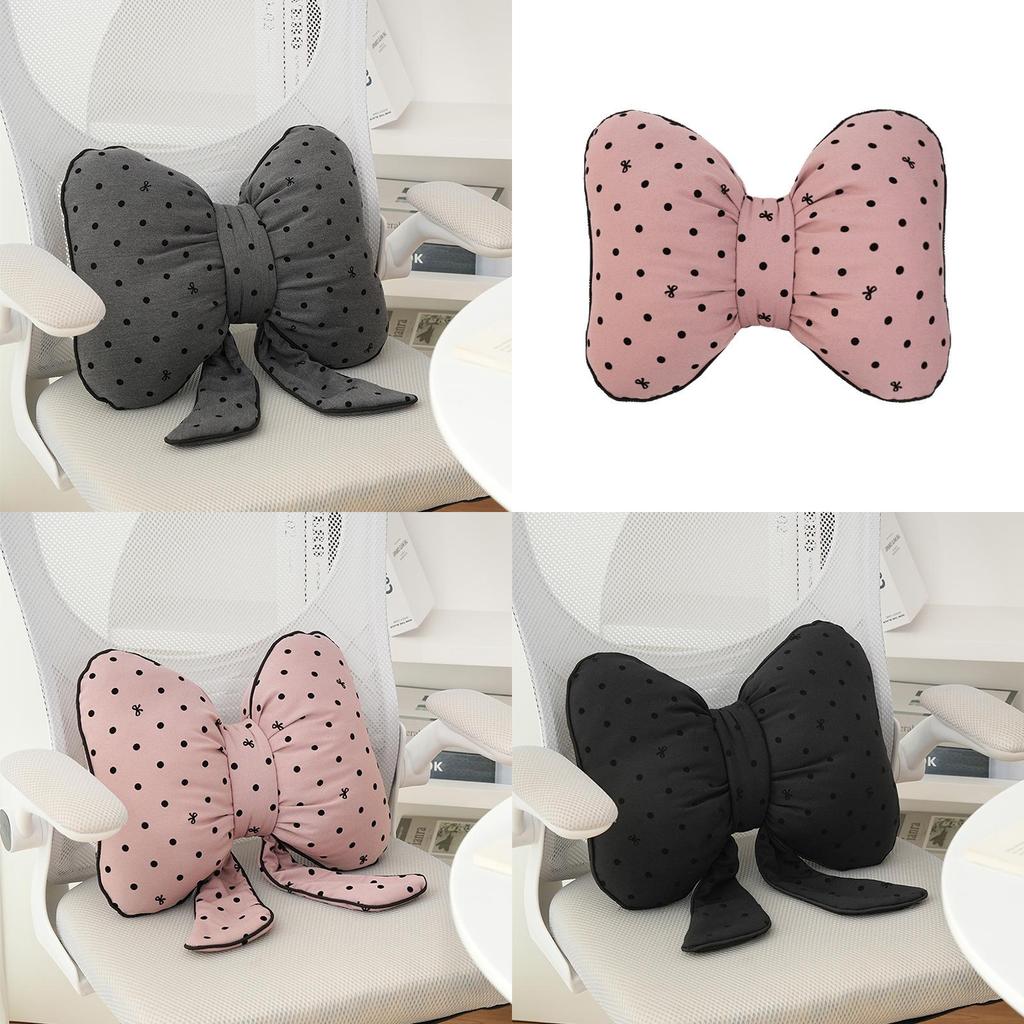 Modern Minimalist Dot Pattern Butterfly Bow Sofa Cushion With Pp Cotton Filling For Home Decor