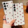 Little Cherry Pattern Phone Case For Samsung Galaxy S26 S25 S24 S23 Ultra S22 S26 Plus S21 S24 S25 FE Clear Shockproof TPU Cover