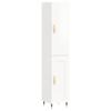 VidaXL Buffet haut Blanc brillant 34,5x34x180 cm Bois d'ingénierie 3199091