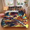3pcs Anime Character & Pikachu Printed Bedding Set, Soft and Comfortable Quilt Cover for Bedroom, Guest Room (1 Duvet Cover + 2 Pillowcases,