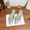 Pointed single shoes women's bow high-end French high heels women's thin heels outer wear empty women's shoes 2025 spring women's