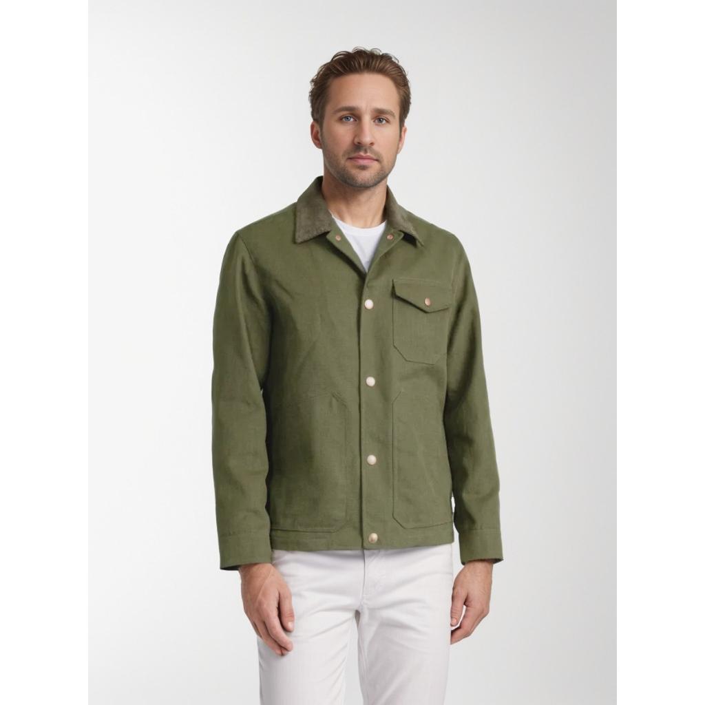 Men's Solid Color Simple Casual Lapel Workwear Style Jacket Spring Autumn European American Style Casual Outerwear