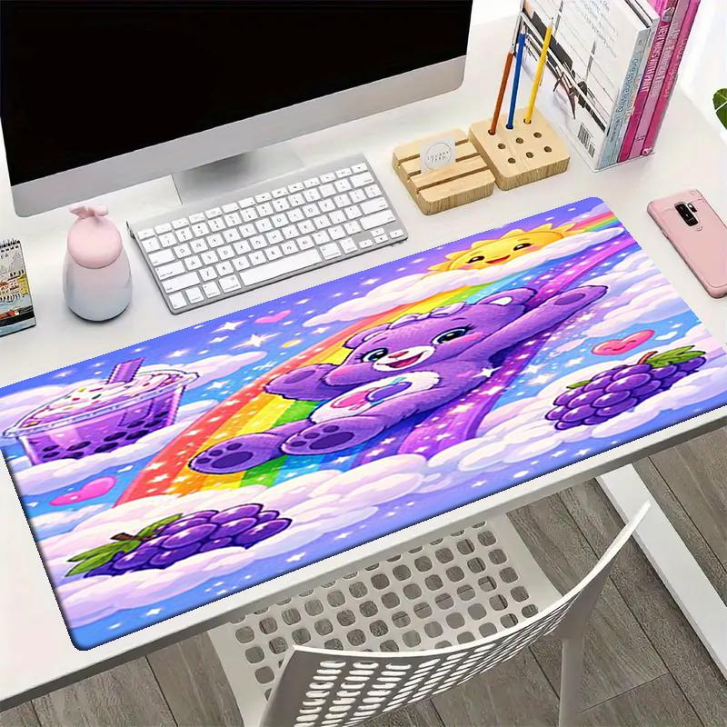 Bear Theme Mouse Pad, Non Slip Rubber Base, Multifunctional Office & Home Decor, Perfect for Workspace Personalization.