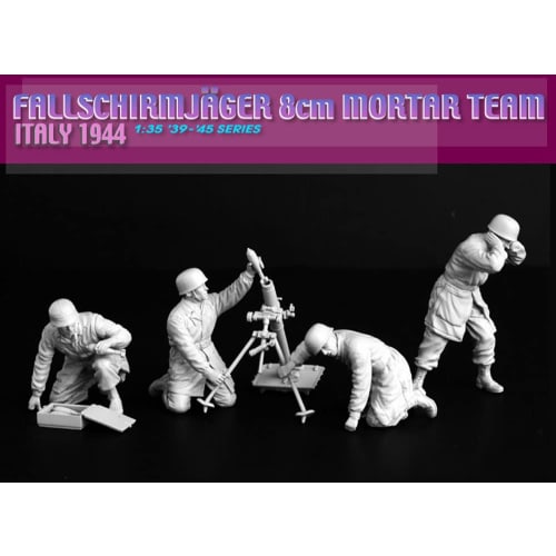 Dragon 1/35 WWII German Fallschirmj?ger 8cm Mortar Team Plastic Model Kit DR6215