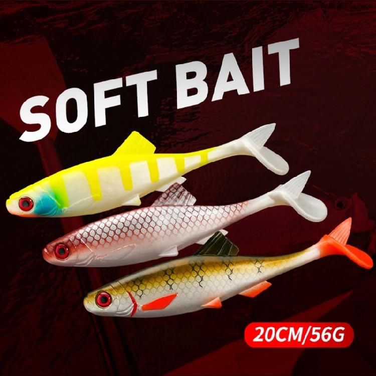 20cm 56g Plastic Paddle Tail Swimbaits T Tail Baits Soft Fishing Tackle Accessories Artificial Baits Fishing Lure Baits