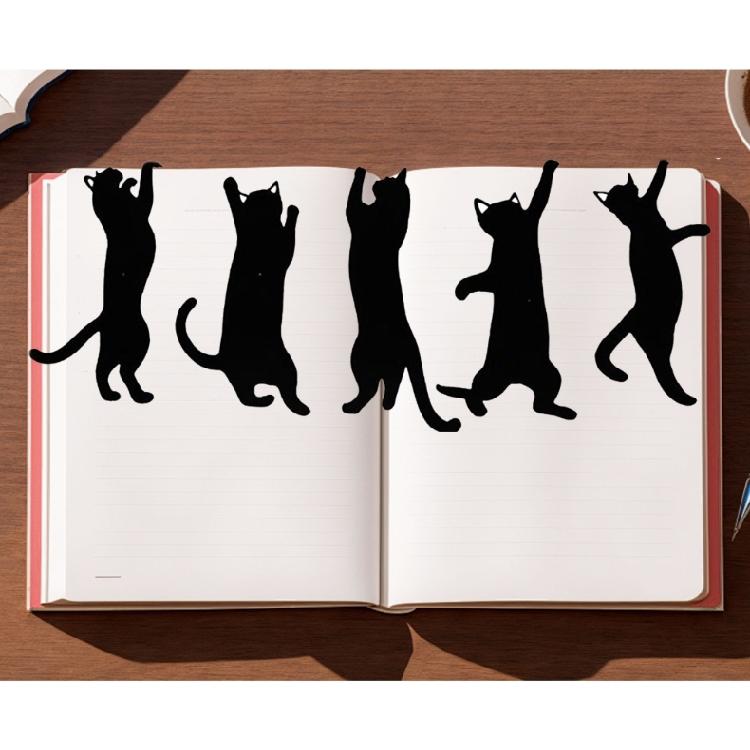 5 Stück Eisen Lesezeichen Verspielte Katzenform Design Buchzubehör für Leser Katzen Buchclips Premium Lesezubehör