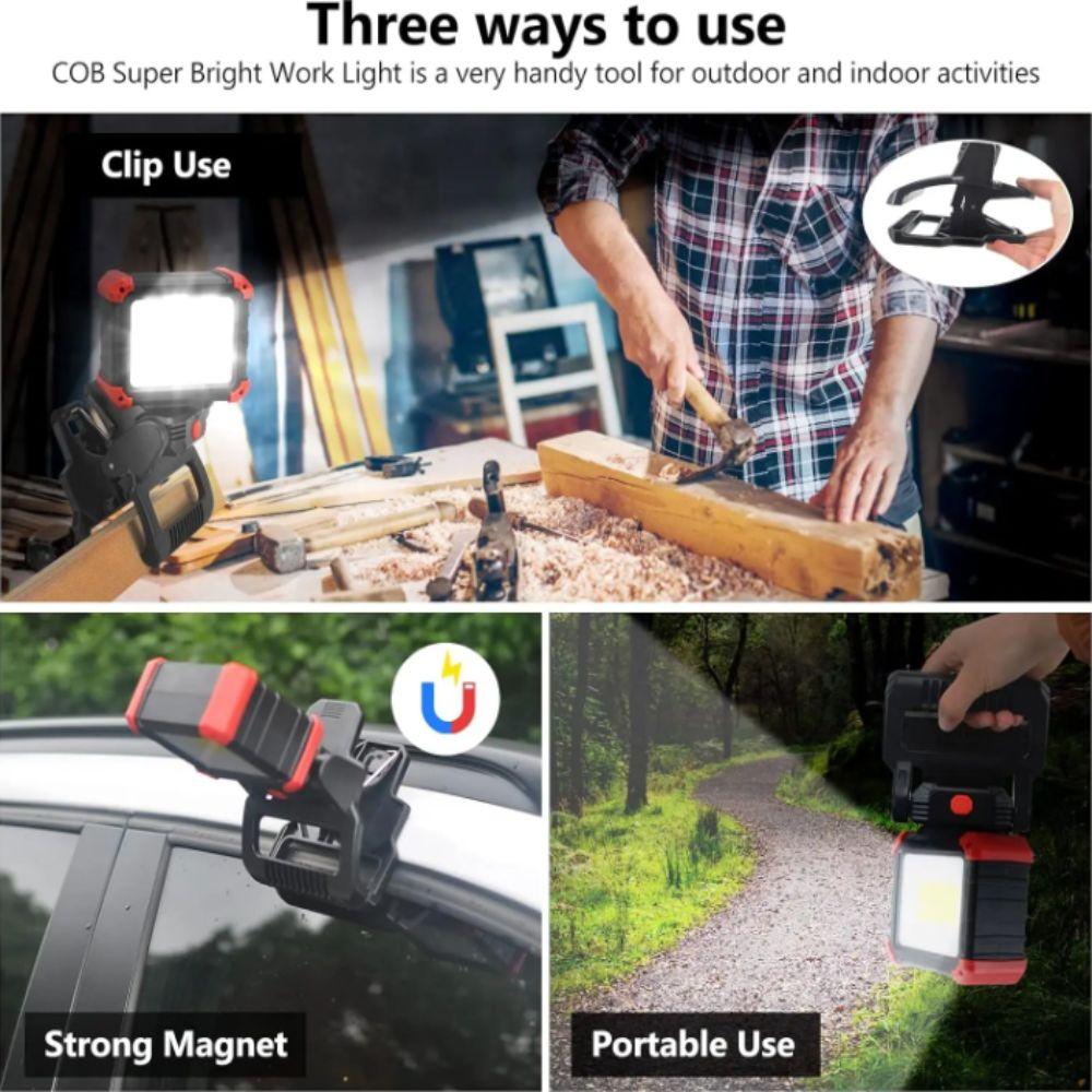 Waterproof LED Work Light Cordless COB Work Light Clip on Worklight Portable Work Light Work Light