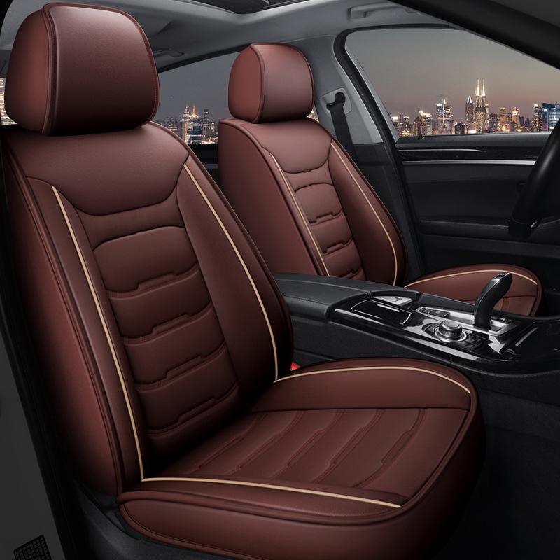 

Four Seasons Universal PU Leather Car Seat Cushion Set - Breathable, Cool, Full Surround Design.