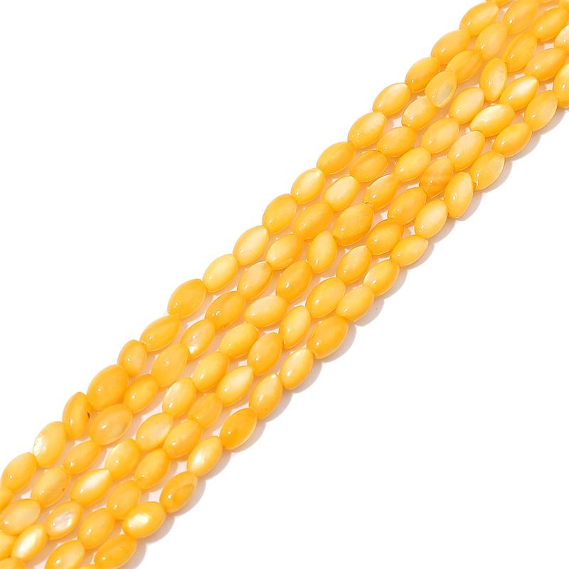 

80 шт. Натуральные ракушечные цветные рисовые бусины для изготовления ожерелий, браслетов, серег и ювелирных изделий своими руками жёлтый