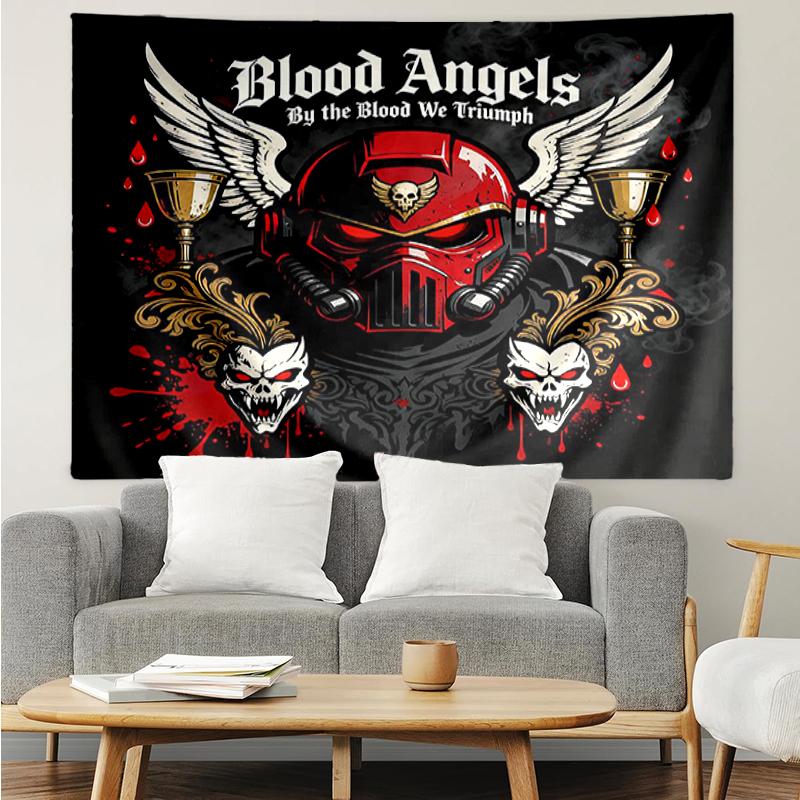 Warhammer 40k Druck-Wandteppich, Hintergrund, Einfache Montage, Ideal für Schlafzimmer, Büro & Wohnzimmer, mit Ästhetischer Wanddekoration.