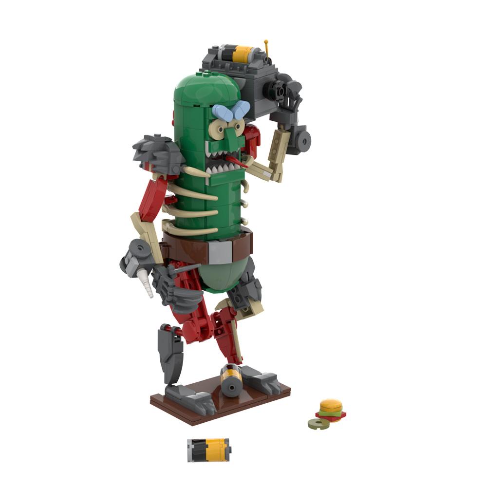 MOC Animation Mr. Pickles Doll Model Building Blocks Cucumber Warrior Action Figure Bricks Toy Halloween Gift