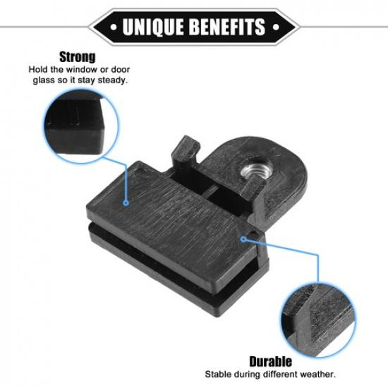 TWO Window Door Glass Channel Retainer Clip 1.93"x1.57"x0.67" Universal