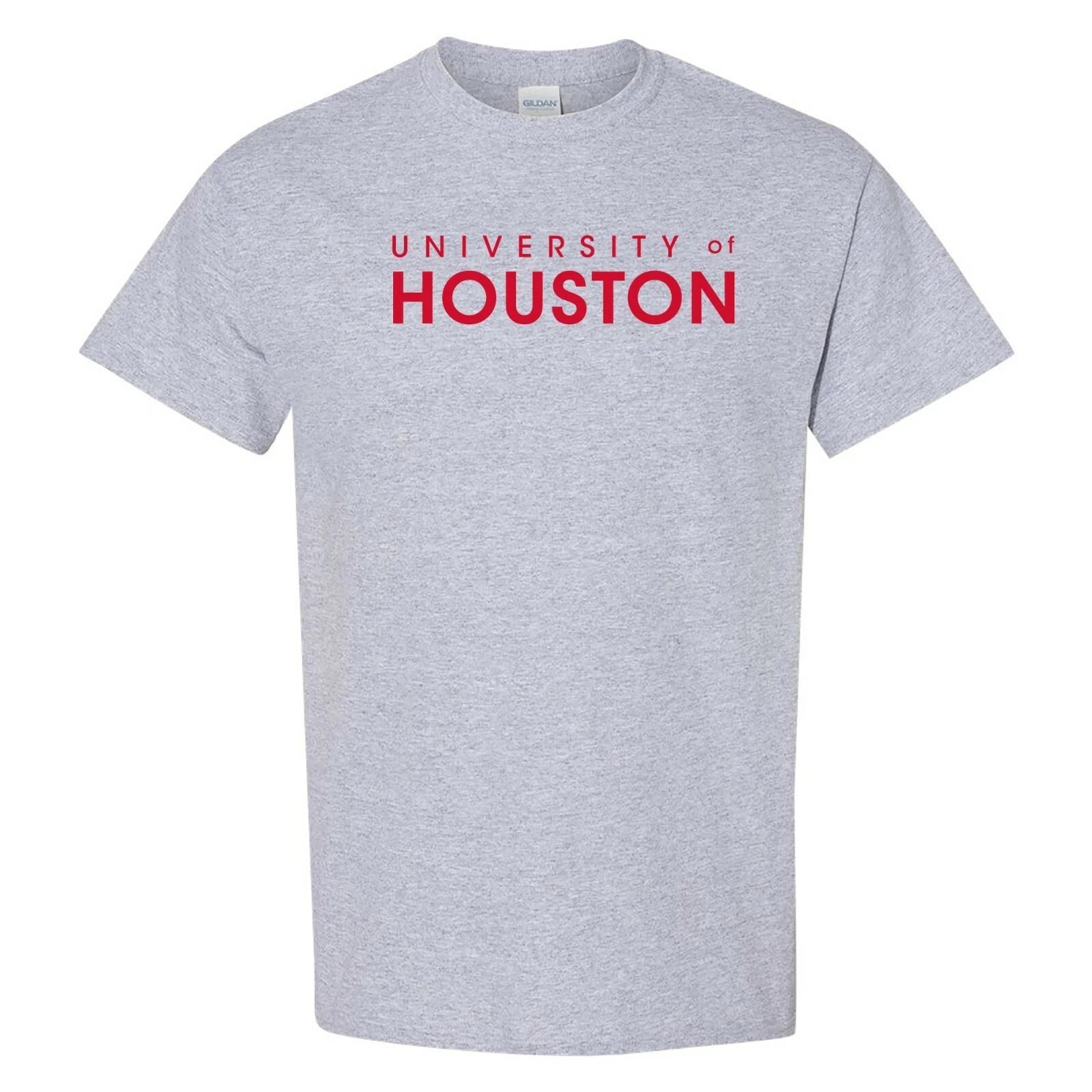 Houston Cougars Institutional Logo Short Sleeve T-Shirt - Sport Grey 2XL