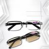 18PCS Half-Rim Reading Glasses Men Women Artificial Crystal Glass Lens Presbyopia Glasses +100 To +400