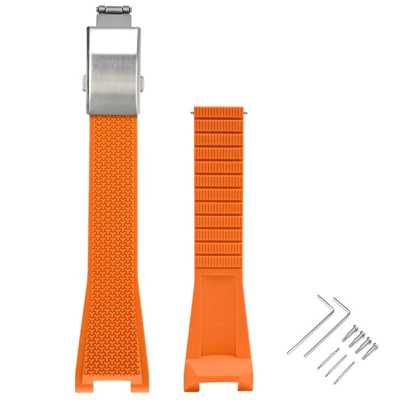 Liquid Silicone Strap for Casio GST-W300 GST-B100 S100 110 120 Sport Waterproof Folding Buckle Replace Watch Band with Screws for GST-W300