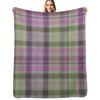 Green and Lilac Tartan Plaid. Throw Blanket Warm Throw Blanket Gift for Anniversary