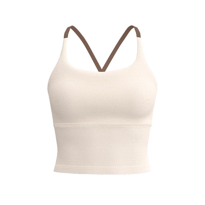 Damen High-Impact Colorblock Stoßfester Yoga Lauf-BH mit Stilvollem Rücken