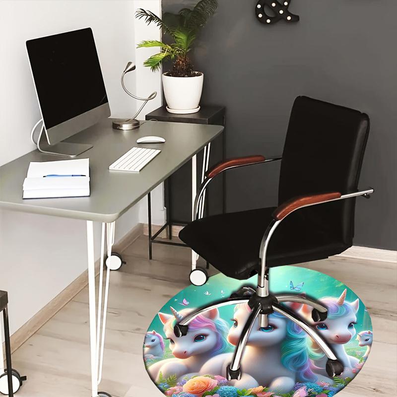 

1pc Office Carpet Chair Mats Unicorn Fantasy Garden Perfect for Decorating Office Chairs, Living Rooms, Or Bedrooms.YDT155 80cm by 80cm