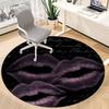 1pc Lips Kiss Office Round Area Rug,  Mat Suitable ForOffice, Under Office Chairs Bedroom Living Room Home Decor, Room Deco